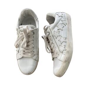 Zadig & Voltaire White Leather Star Patch Sneakers Women’s Sz 38 EU